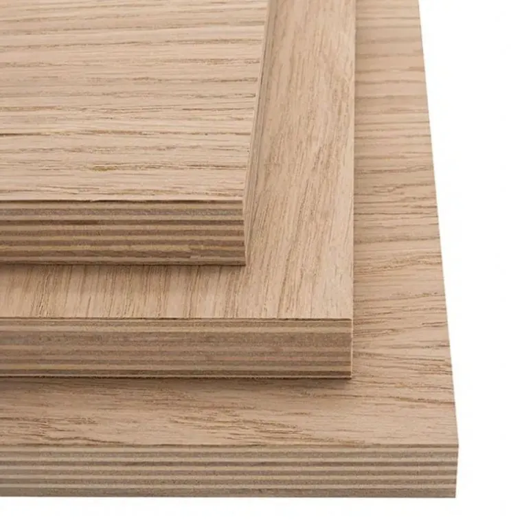 Stacked plywood sheets